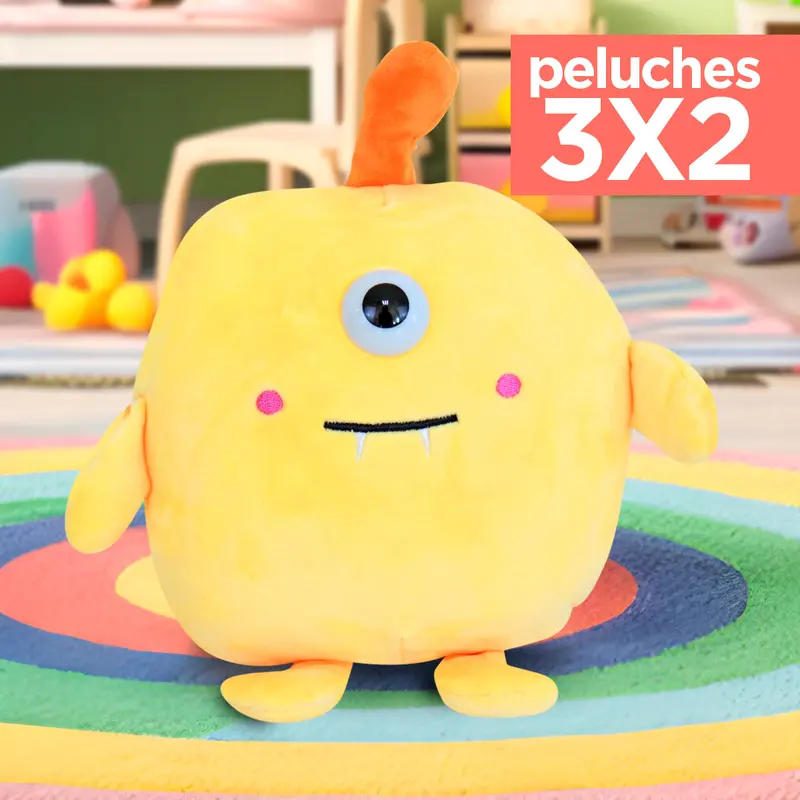 3X2 Mochila De Monstruo De Peluche Amarillo 1