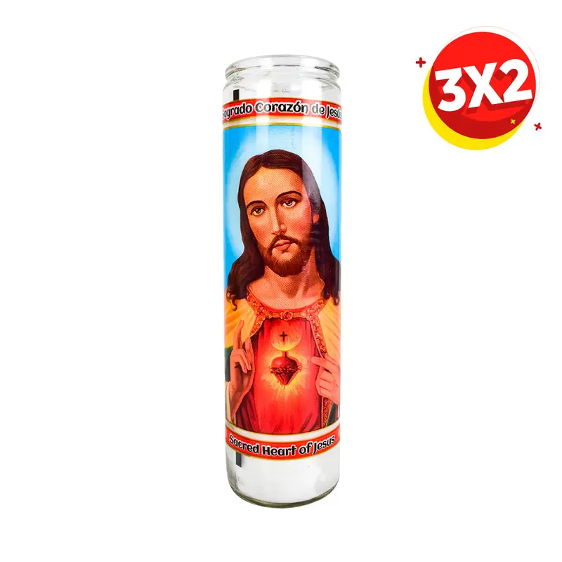 3X2 Veladora Sagrado Corazón 1