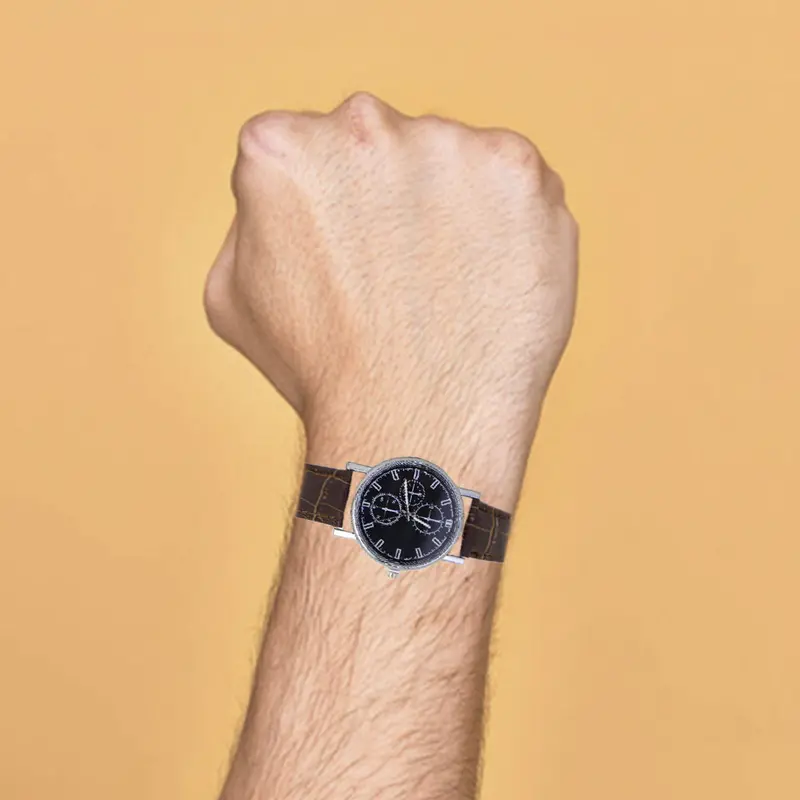 Actime Reloj Para Caballero Color Café Con Negro 1