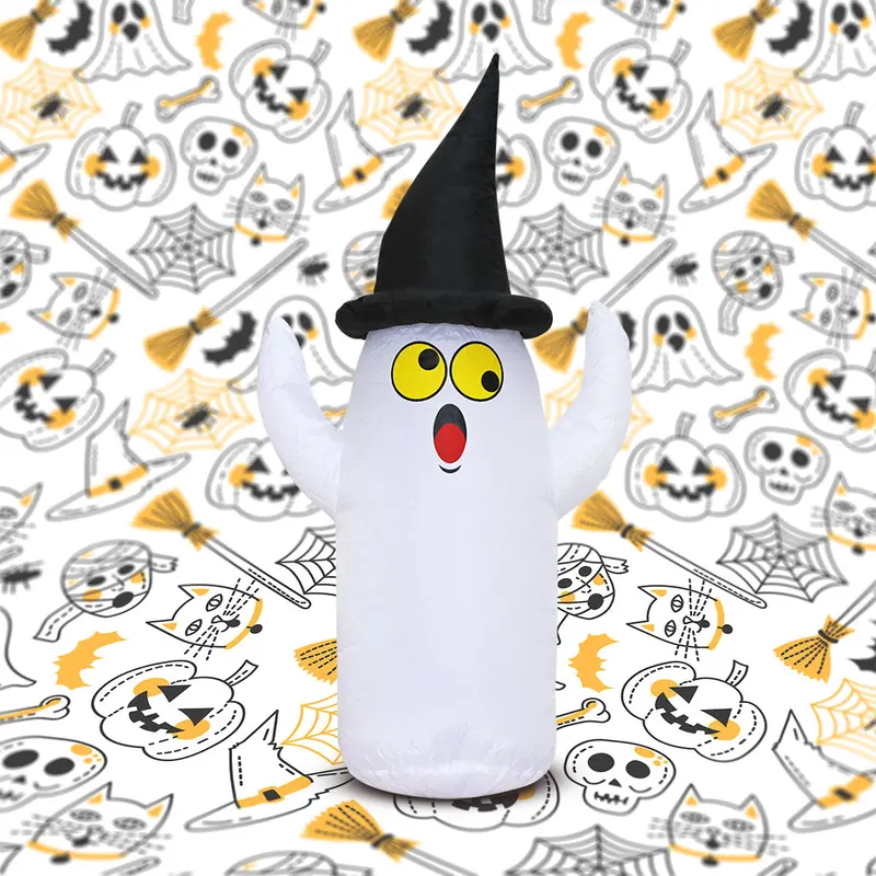 Adorable Fantasma Inflable Para Decoración De Halloween. 2