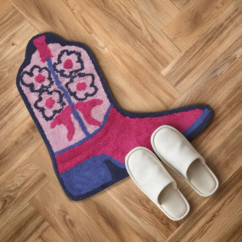 Alfombra Decorativa En Forma De Bota 1