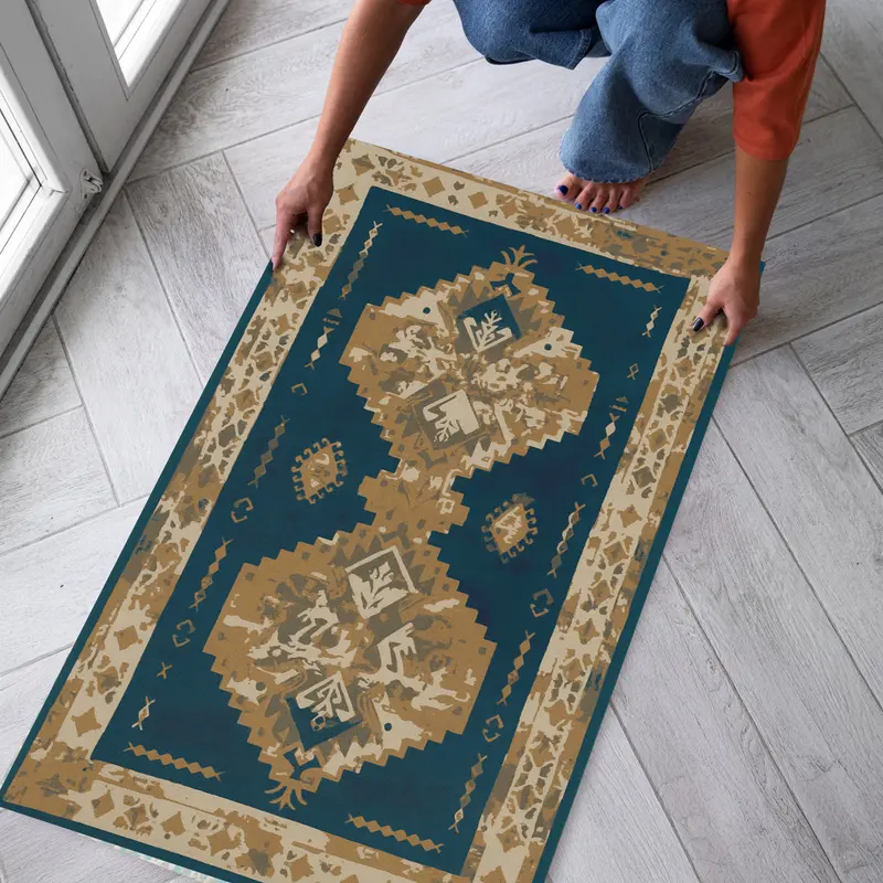 Alfombra Decorativa Vintage, Color Beige 2