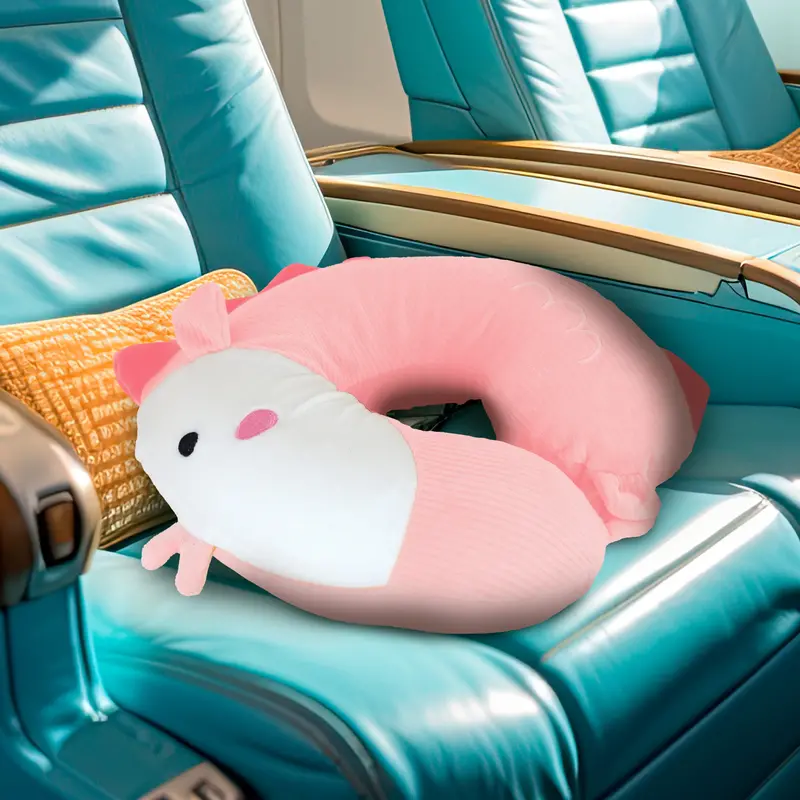 Almohada Con Diseã±O De Pez Color Rosa Para Viaje 1