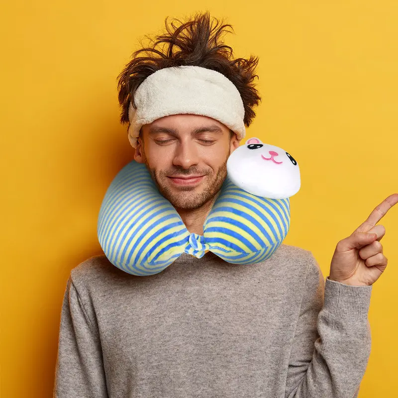 Almohada Con Diseño De Conejo Para Viaje 1