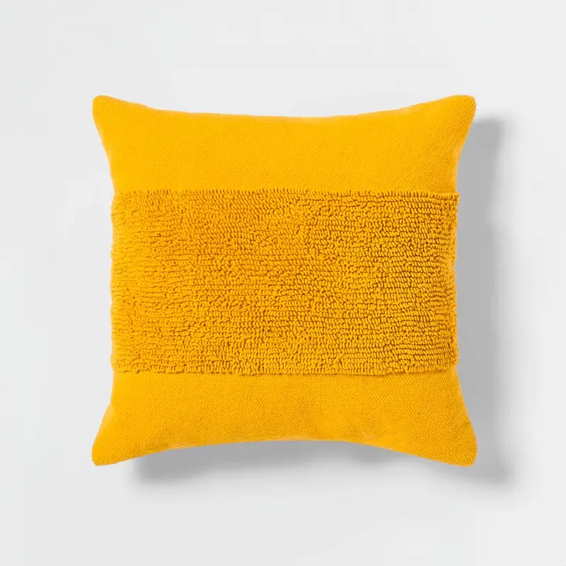 Almohada Cuadrada Moderna Color Amarillo, Threshold 2