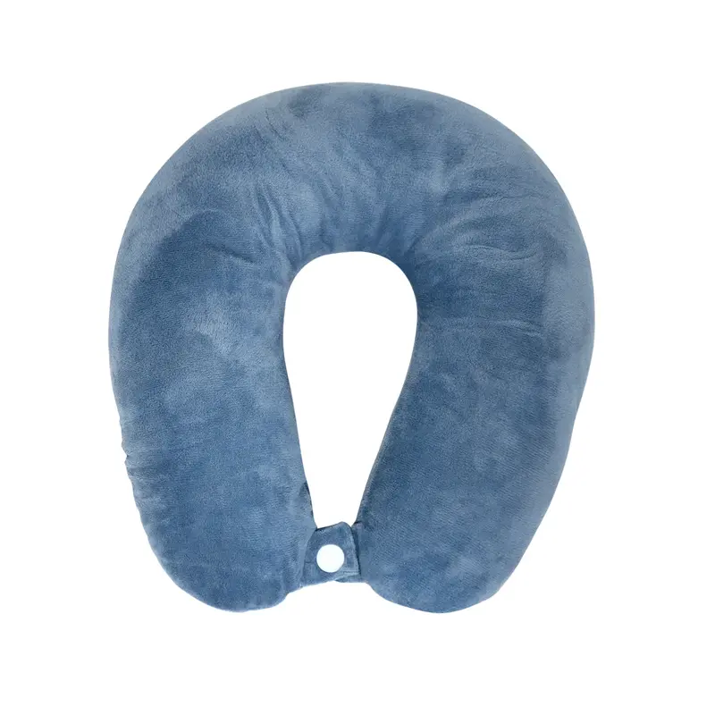 Almohada De Viaje Aterciopelada, Color Gris 2