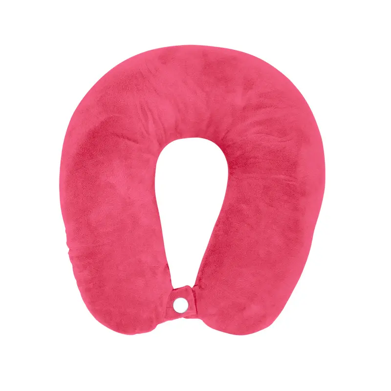 Almohada De Viaje Aterciopelada, Color Rosa 2