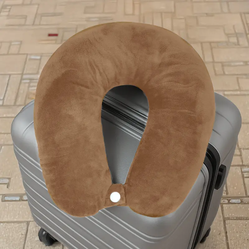 Almohada De Viaje Ergonómica, Color Café Claro 2
