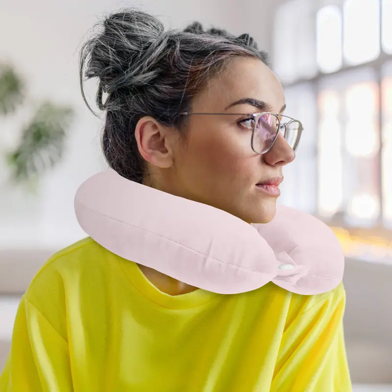 Almohada De Viaje Ergonómica, Color Lila 1
