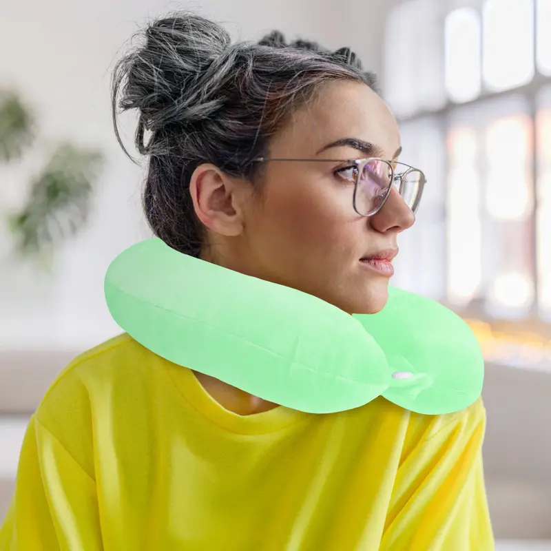 Almohada De Viaje Ergonómica, Color Menta 1