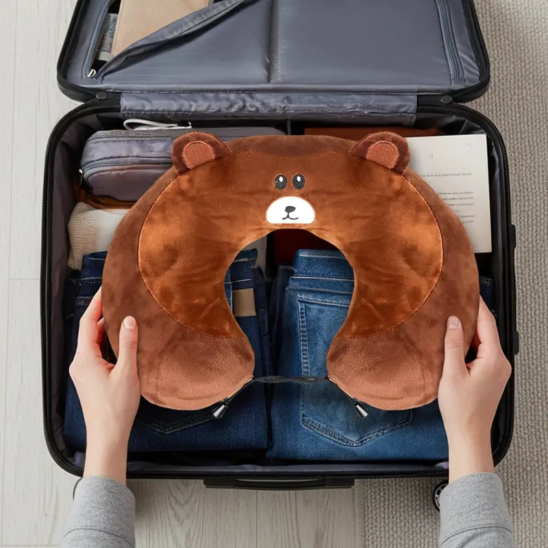 Almohada De Viaje Ergonómica, Diseño Oso 1