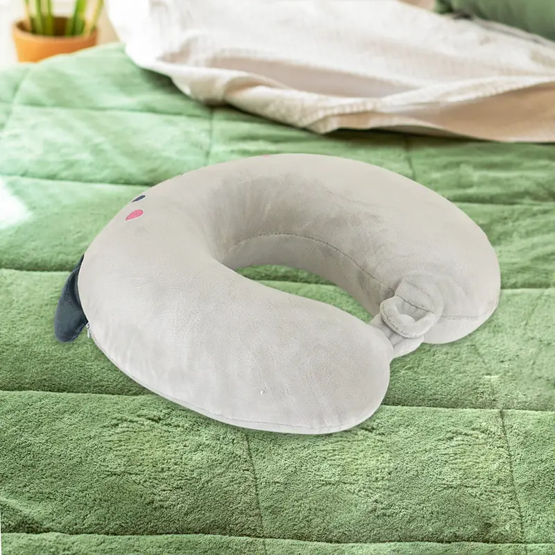 Almohada De Viaje Para Cuello, Color Gris 2