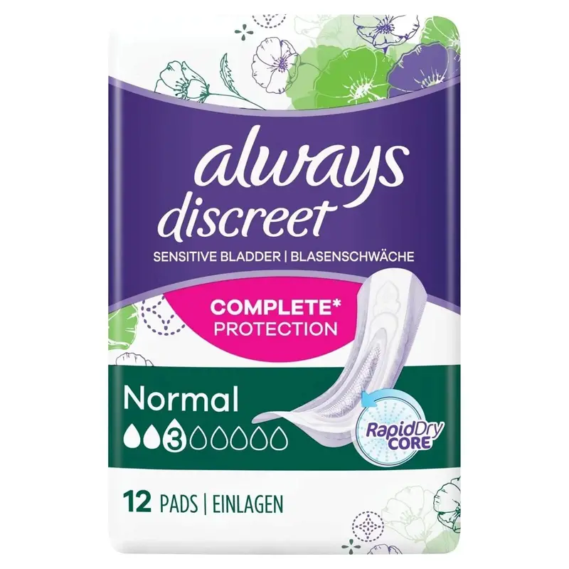 Always Discreet Incontinence Pads Normal 12 Pcs 1