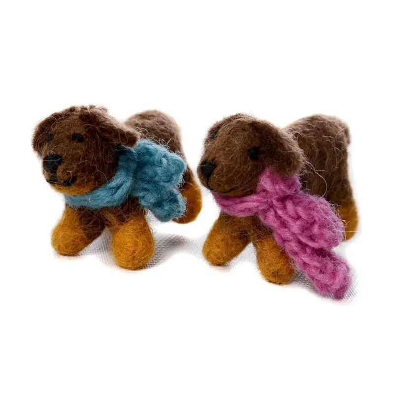 Amica Felt Long Sausage Dog Toy 15Cm Assorted 1