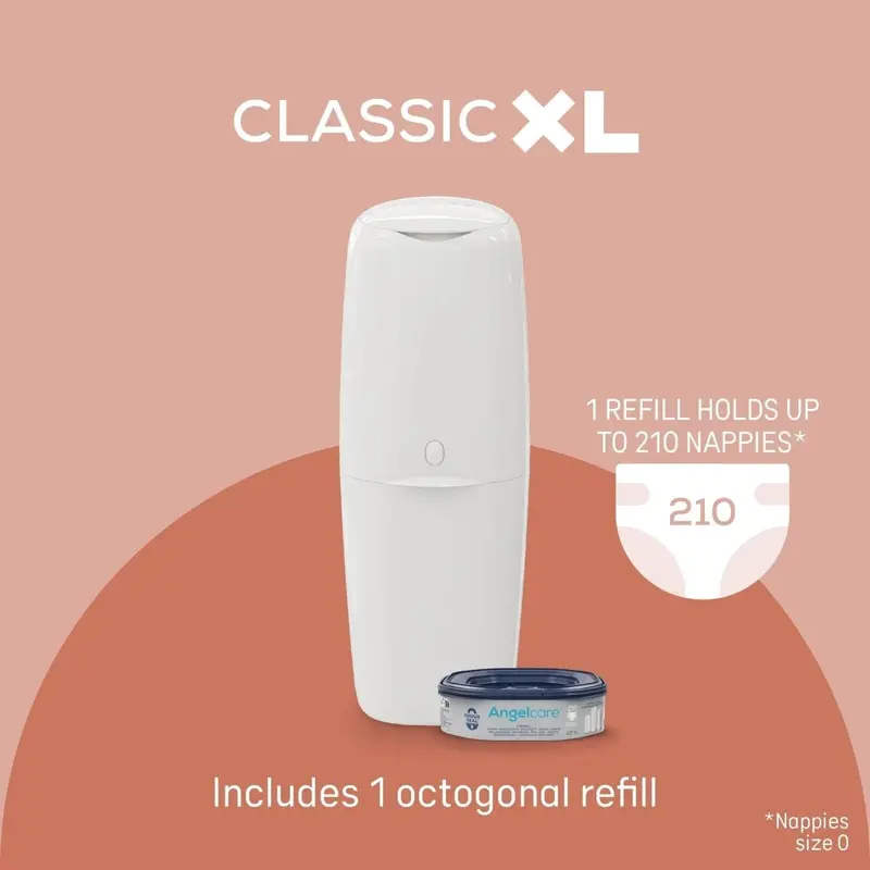 Angelcare Classic Xl Nappy Bin With 1 Refill 2