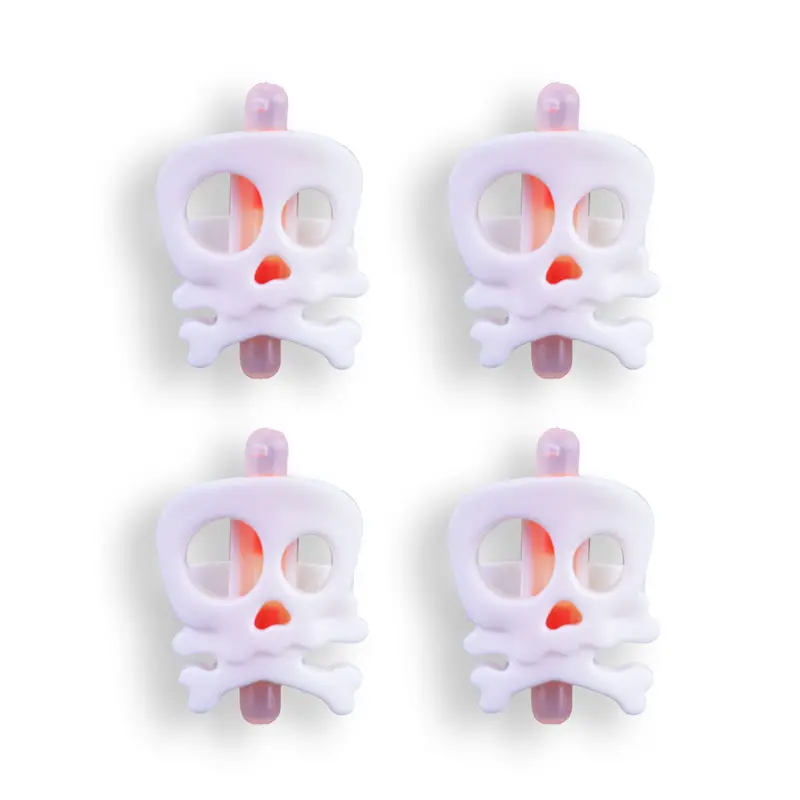 Anillos De Calavera Fluorescente Color Naranja 2