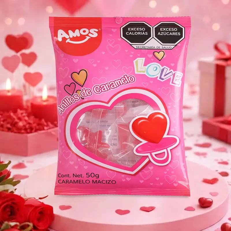 Anillos De Caramelo, Corazón, 50 Gr 1