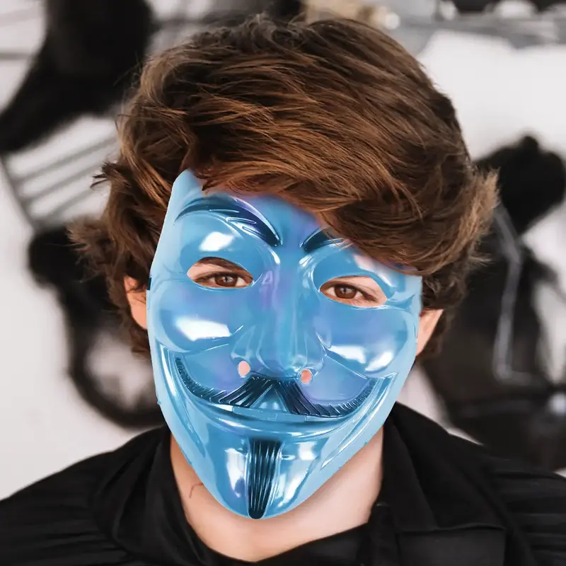 Anonymous, Máscara De Plástico, Color Azul 1