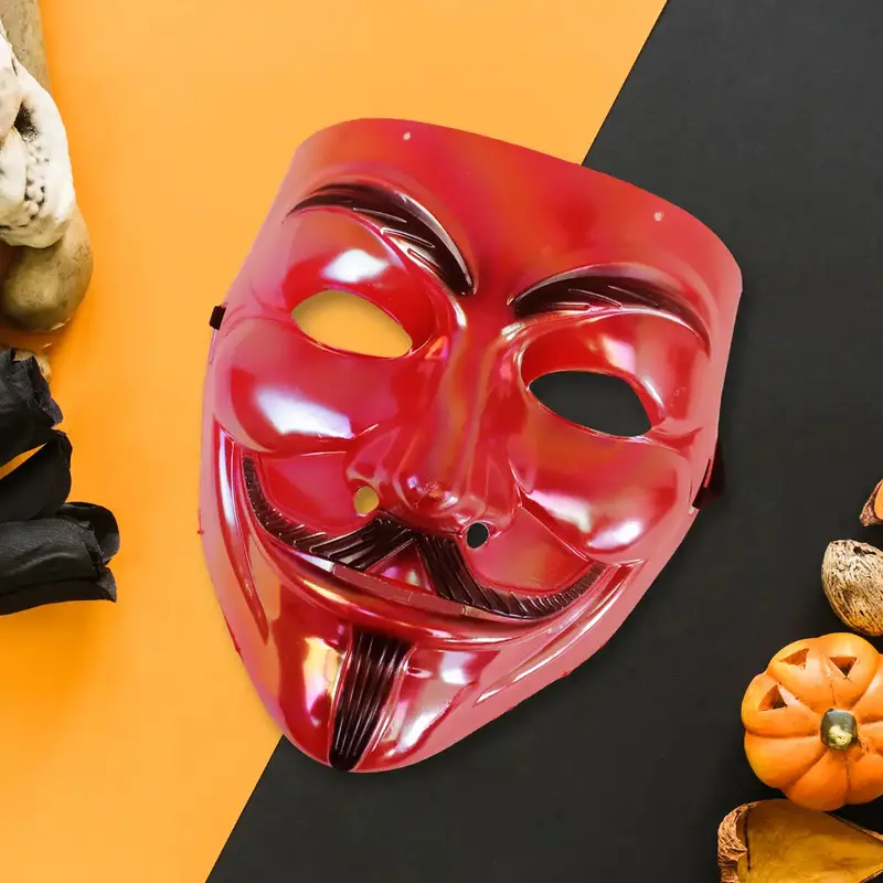 Anonymous, Máscara De Plástico, Color Rojo 2