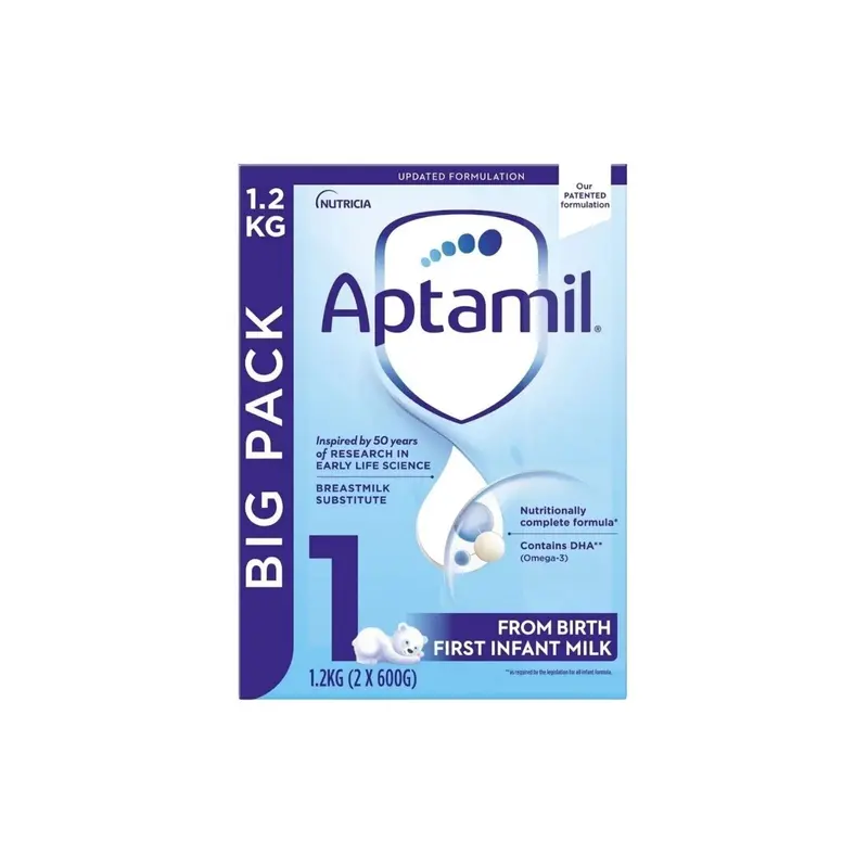 Aptamil 1 First Infant Milk Formula From Birth 1.2Kg (2X600g) 1
