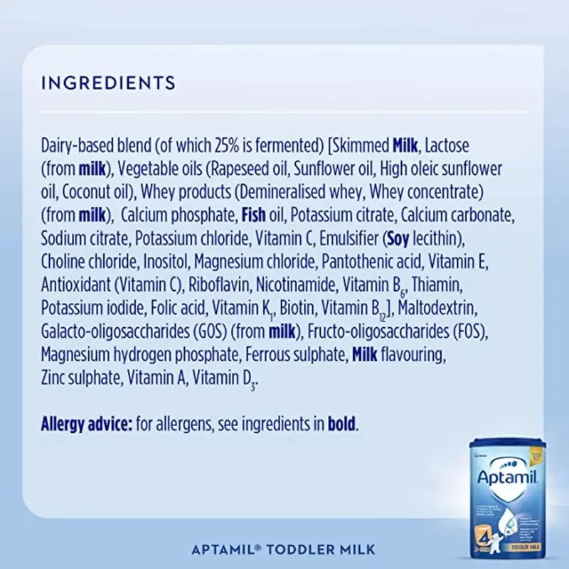 Aptamil 4 Growing Up Toddler Milk Formula 2+ Years 800G 2
