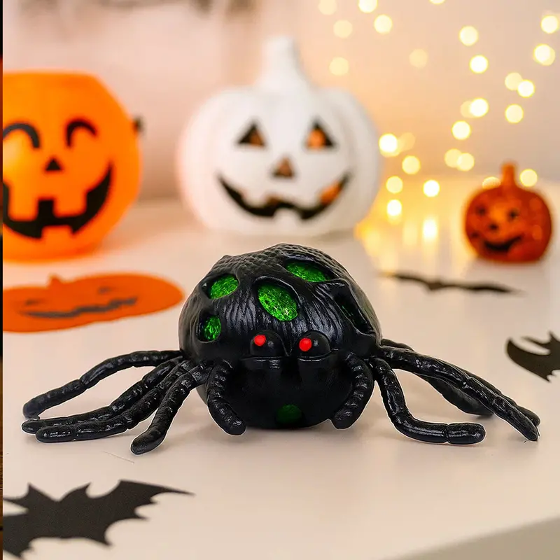 Araña, Pelota Antiestrés, Ojos Color Verde 1