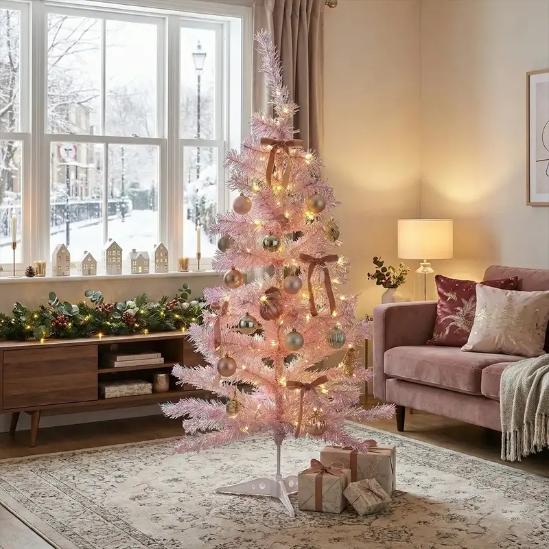 Árbol De Navidad Rosa 1.5 M 2