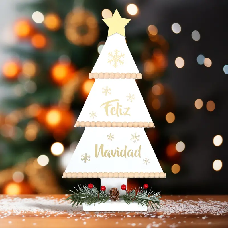 Árbol Navideño Para Decoración "Feliz Navidad" 1