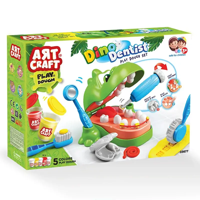Artcraft Dino Dentist Play Dough Set 2