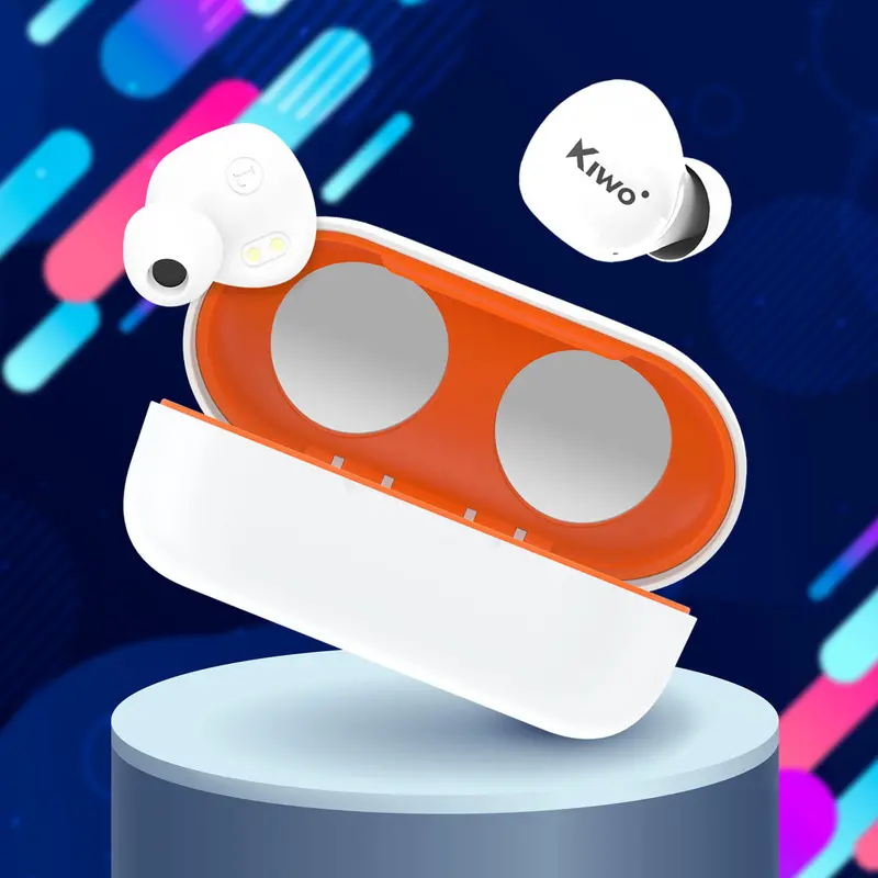 Audã­Fonos Inalã¡Mbricos True Wireless Poe Color Blanco, Kiwo 1