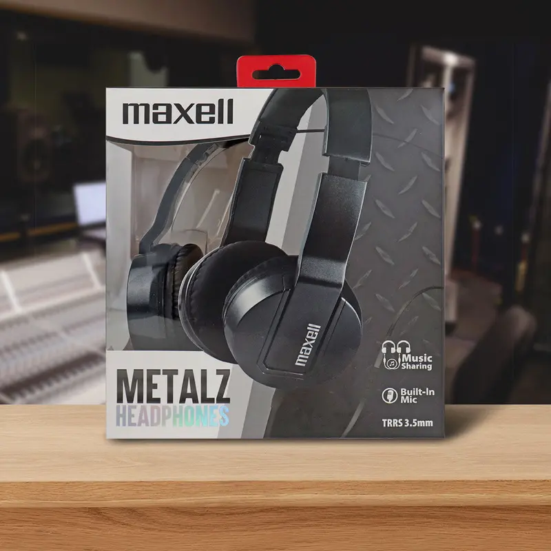 Audífonos Maxell Metalz Negro Alámbricos Con Cable Desmontable 2
