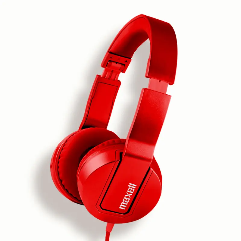 Audífonos Maxell Metalz Rojo Alámbricos Con Cable Desmontable 1