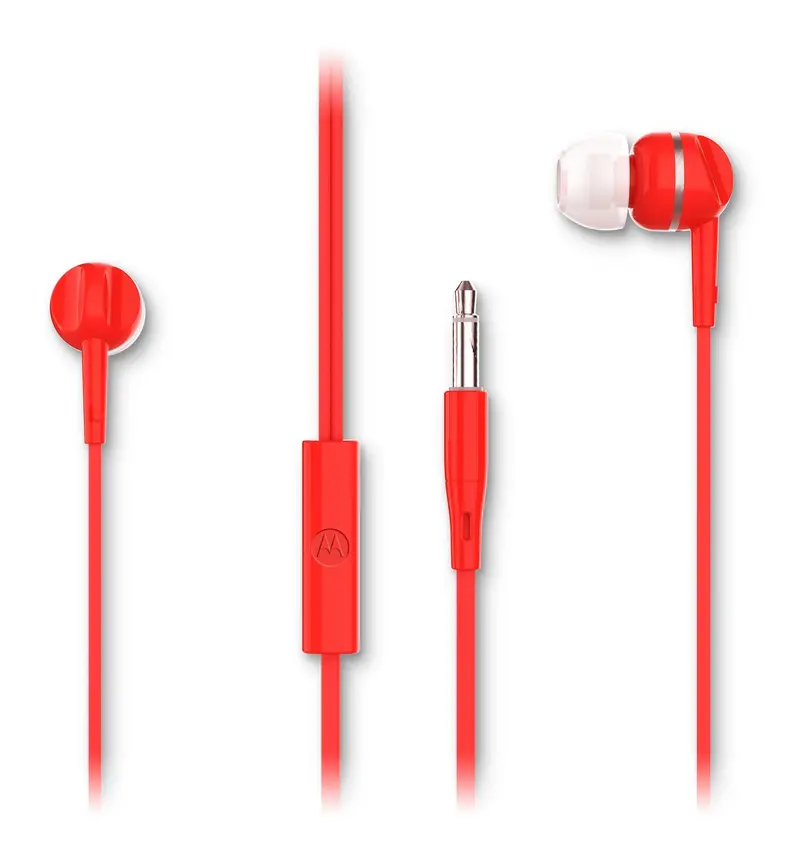 Audífonos Motorola Earbuds 105, Color Rojo 1