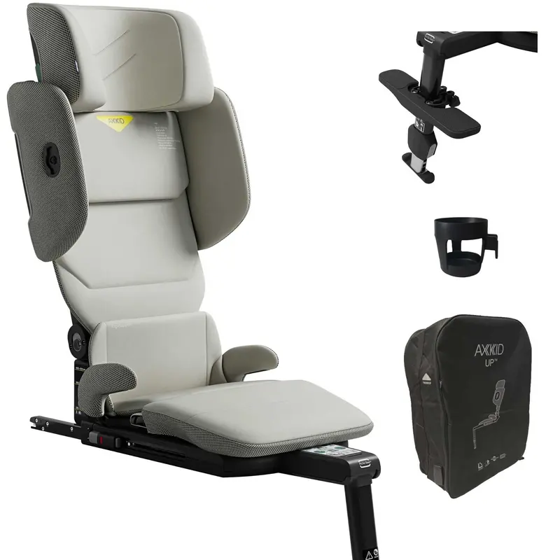 Axkid Up Highback Booster Seat & Accessories In Beachgrass Beige 1