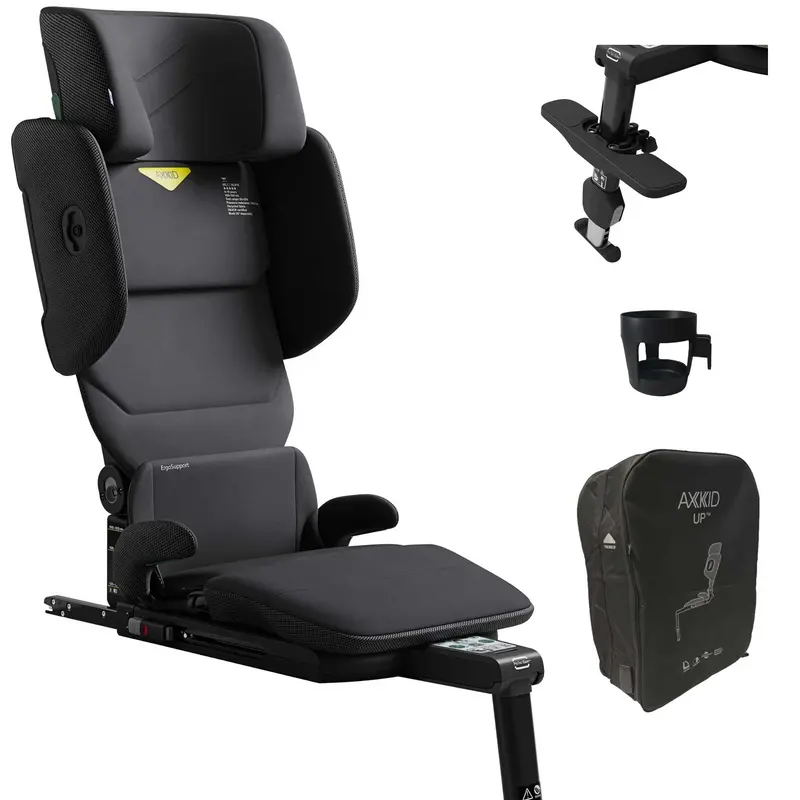 Axkid Up Highback Booster Seat & Accessories In Mist Grey 1