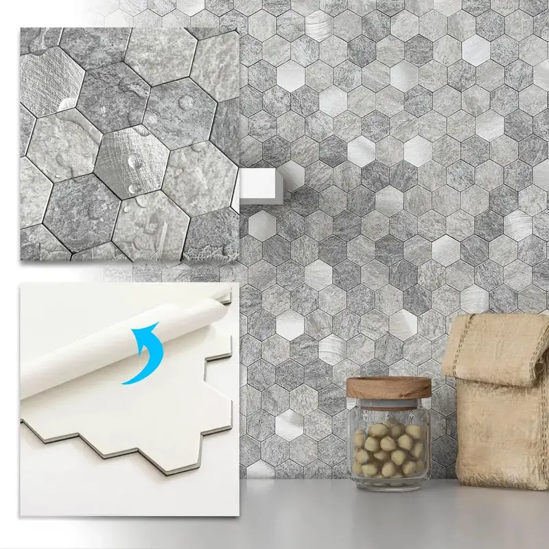 Azulejo Adhesivo Hexagonal 1