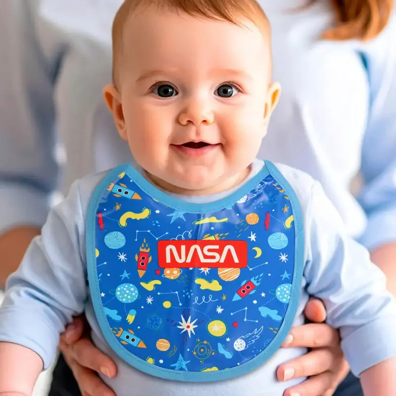 Babero Para Bebé, Nasa, Color Azul 1