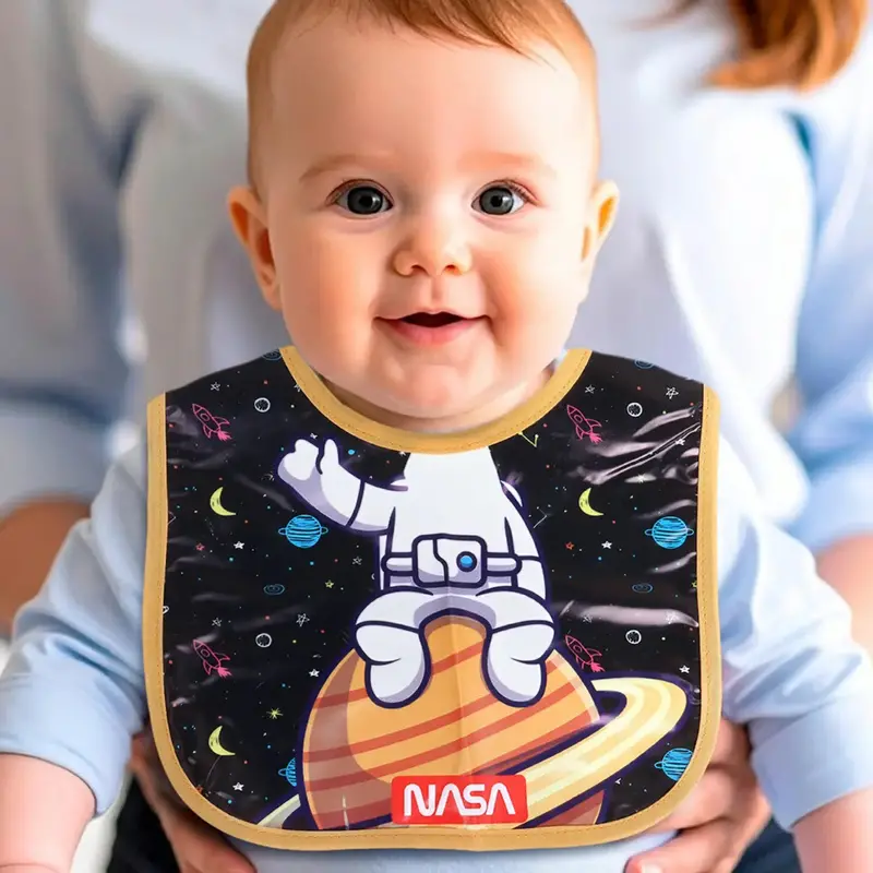Babero Para Bebé, Nasa, Color Negro 1