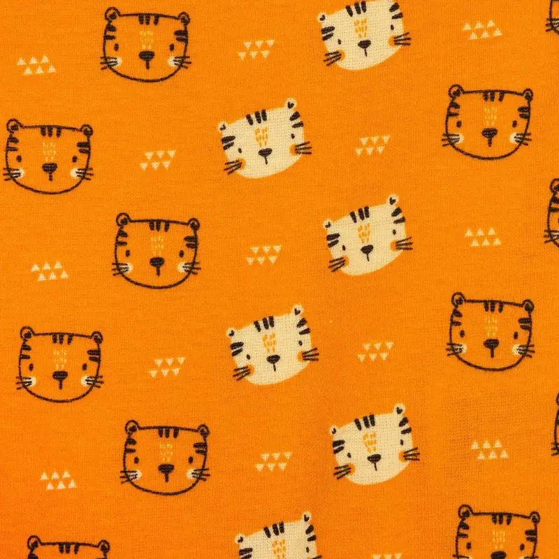 Baby Boy 2-Pack Sleeveless Bodysuits Animal Print Snap Fastening Crew Neck - Orange 6