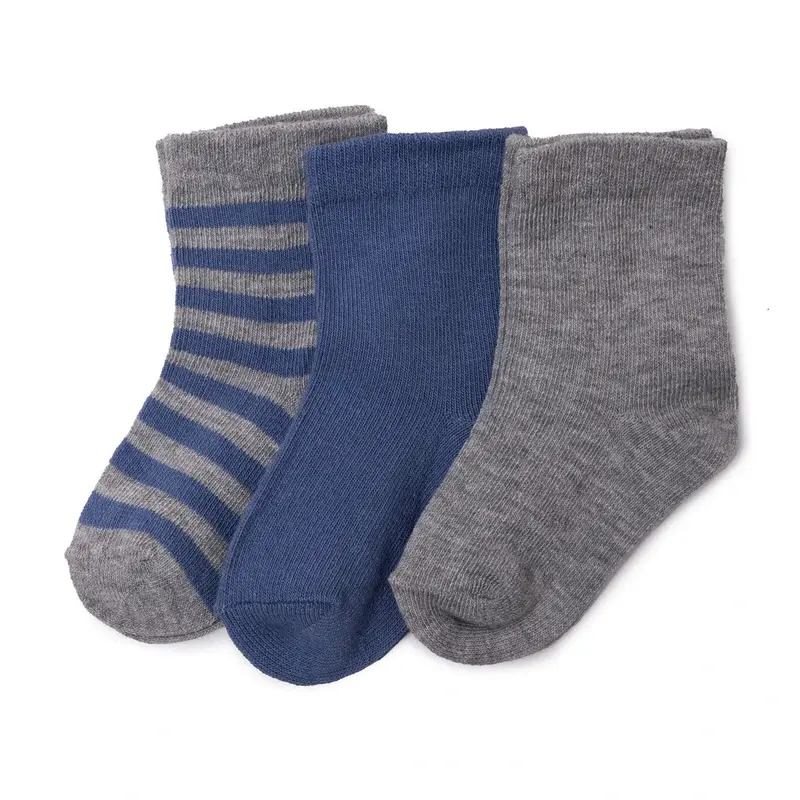 Baby Boy 3-Pack Ankle Socks Polka Dot Print - Blue 1