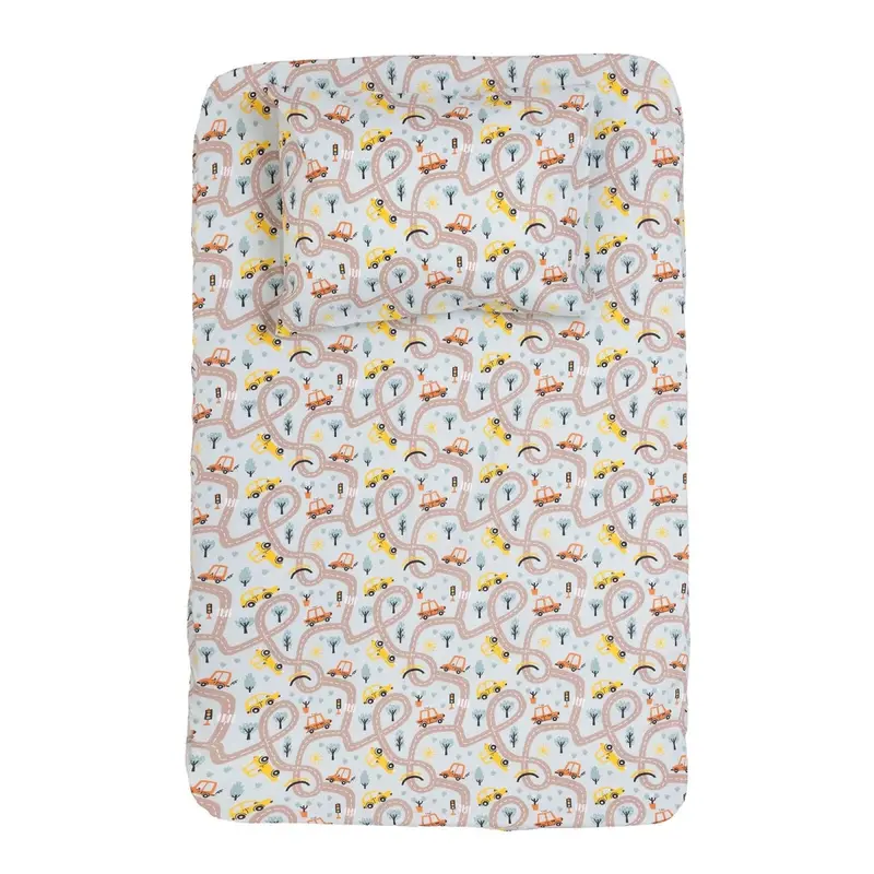 Baby Boy Sheet Set Vehicle Print - Green 1