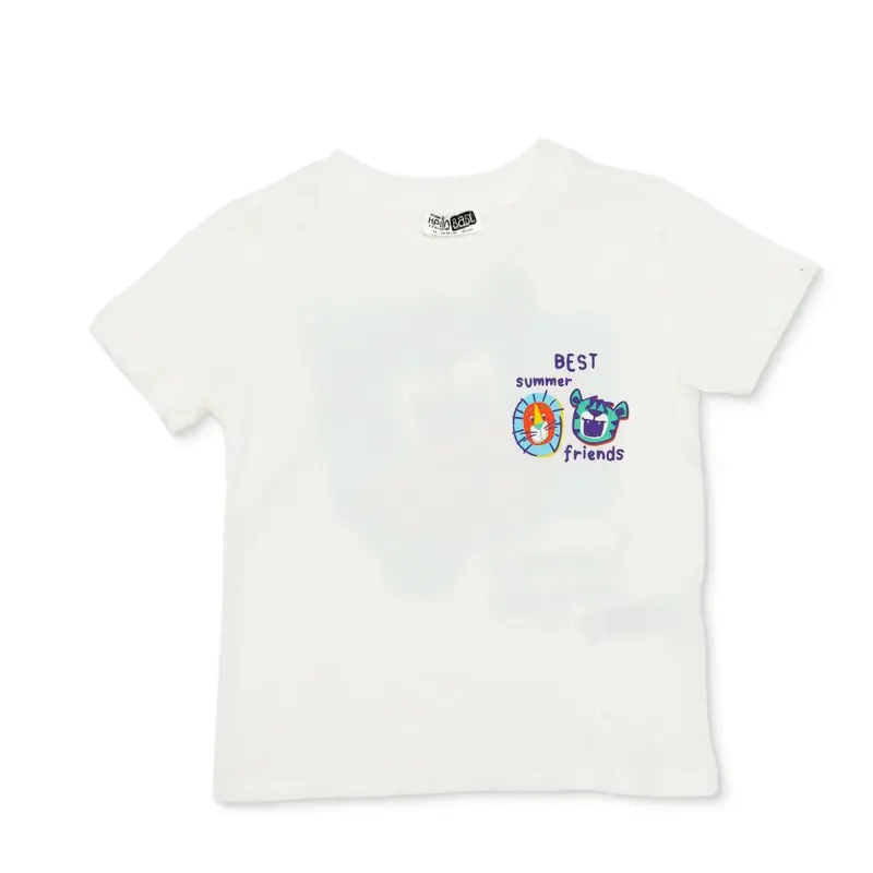 Baby Boy T-Shirt Fruit Print Crew Neck - White 1
