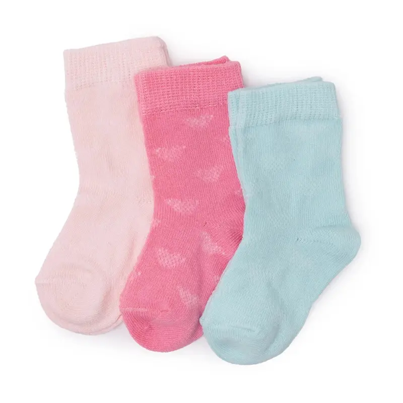 Baby Girl 3-Pack Ankle Socks - Pink 1