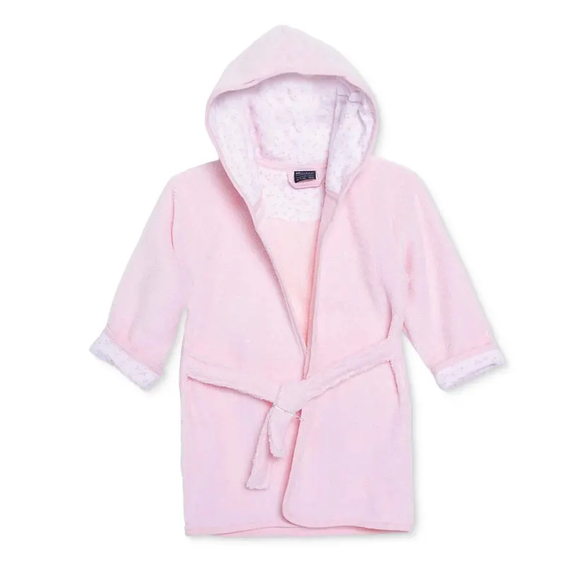 Baby Girl Bathrobe Hooded - Pink 1