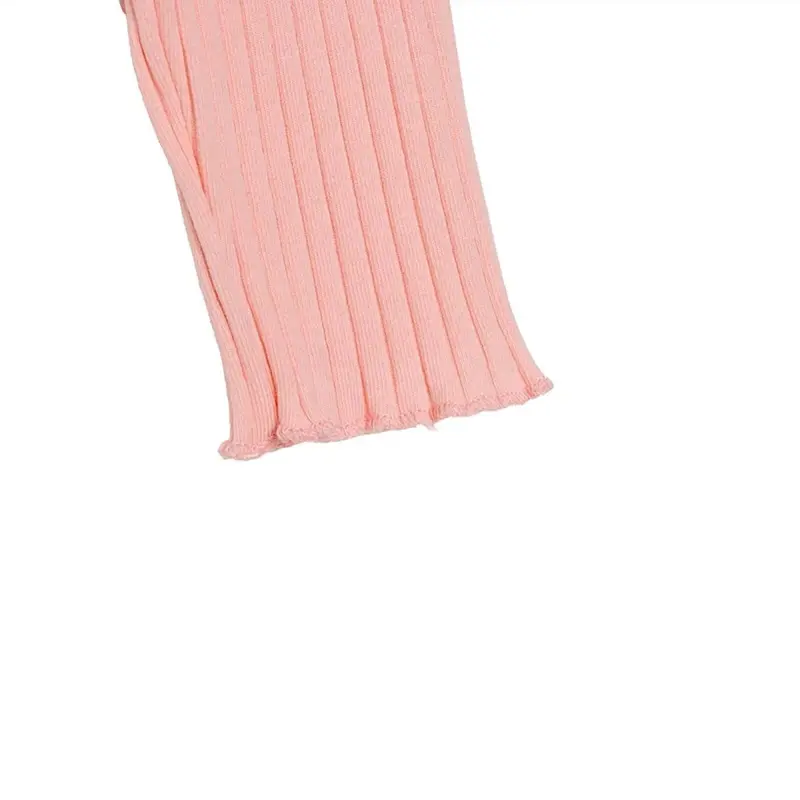 Baby Girl Blouse & Leggings Set Text Print Crew Neck Long Sleeve - Light Pink 6