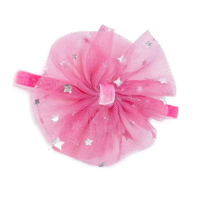 Baby Girl Headband Cherry Print - Dark Pink 1