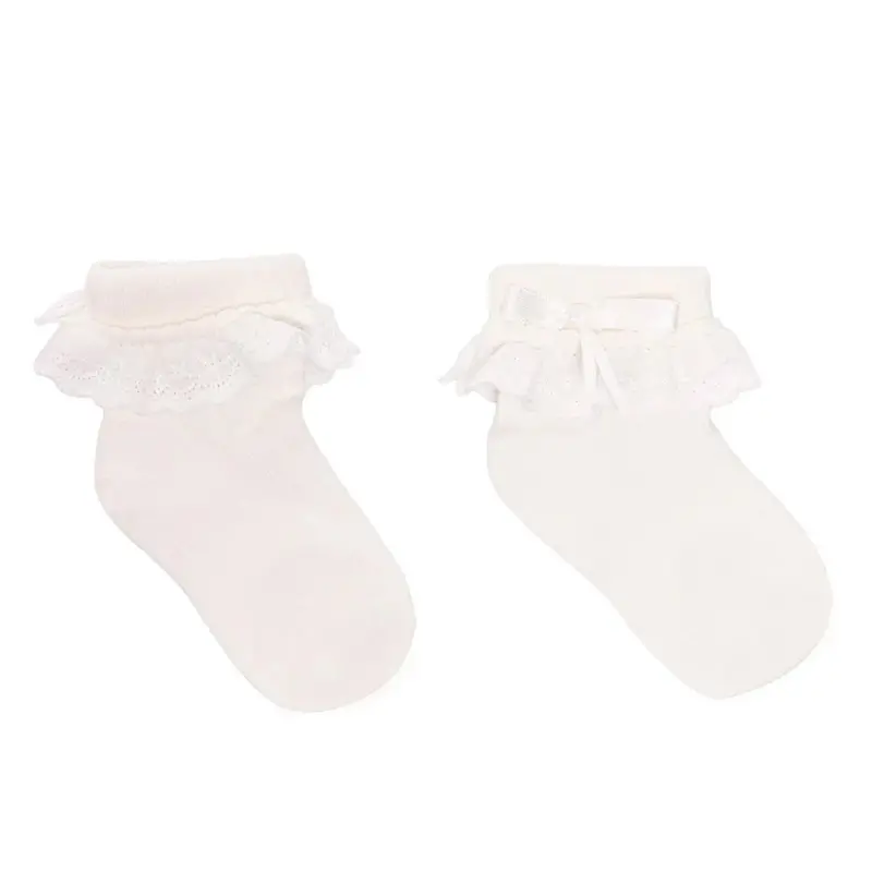 Baby Girl Lace Socks - Ecru 1
