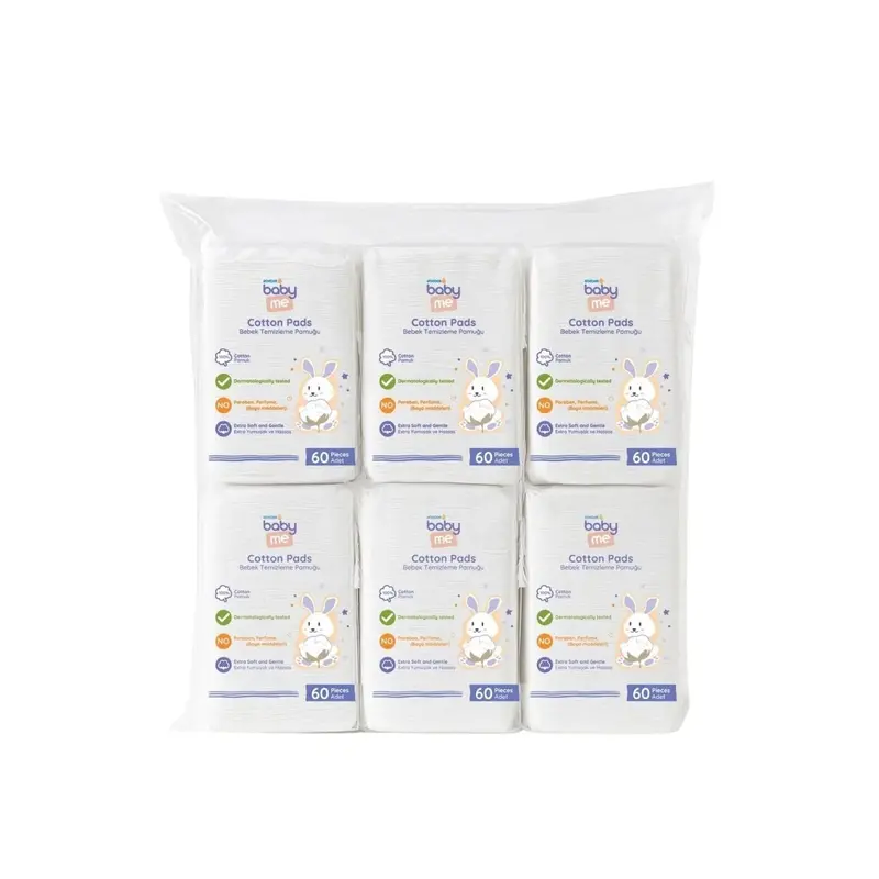 Baby Me Baby Cleaning Cotton Pads 6X60 Pcs 1
