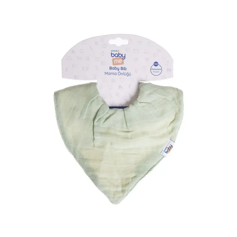 Baby Me Muslin Dribble Bib Green 1