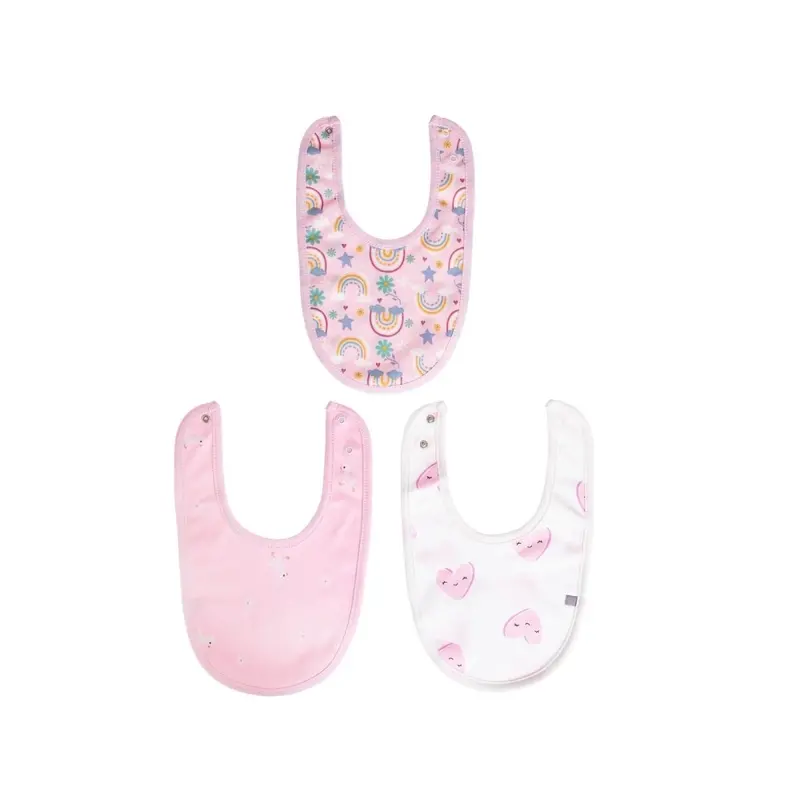 Baby Me Pink Baby Bib Pack Of 3 2